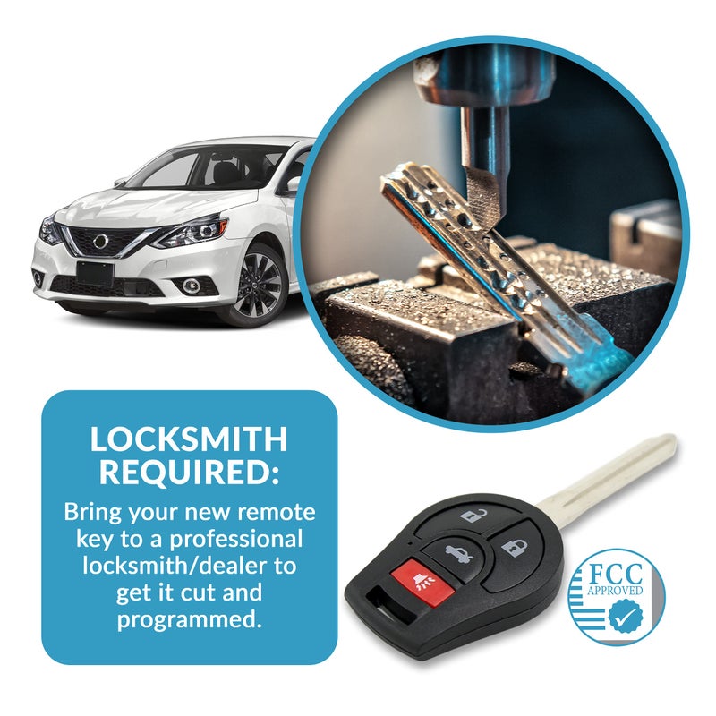 Keyless2Go بديل Keyless2Go لجهاز التحكم عن بُعد للدخول بدون مفتاح لسيارات نيسان سنترا التي تستخدم CWTWB1U816 - Image 5